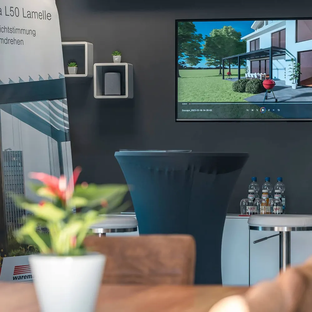 Ausstellung Wild & Kienle in Wangen – Innenansicht mit Beratungsbereich